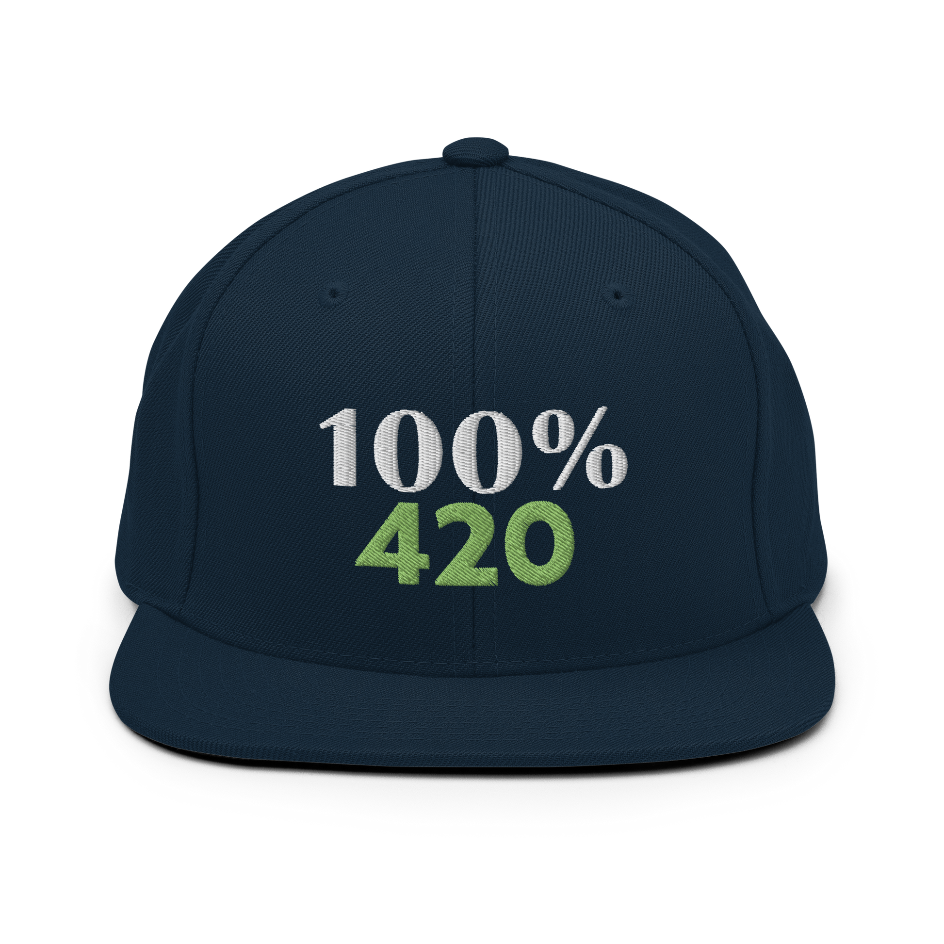 100% 420 Snapback Baseball Hat - 100 Percent Tee Company