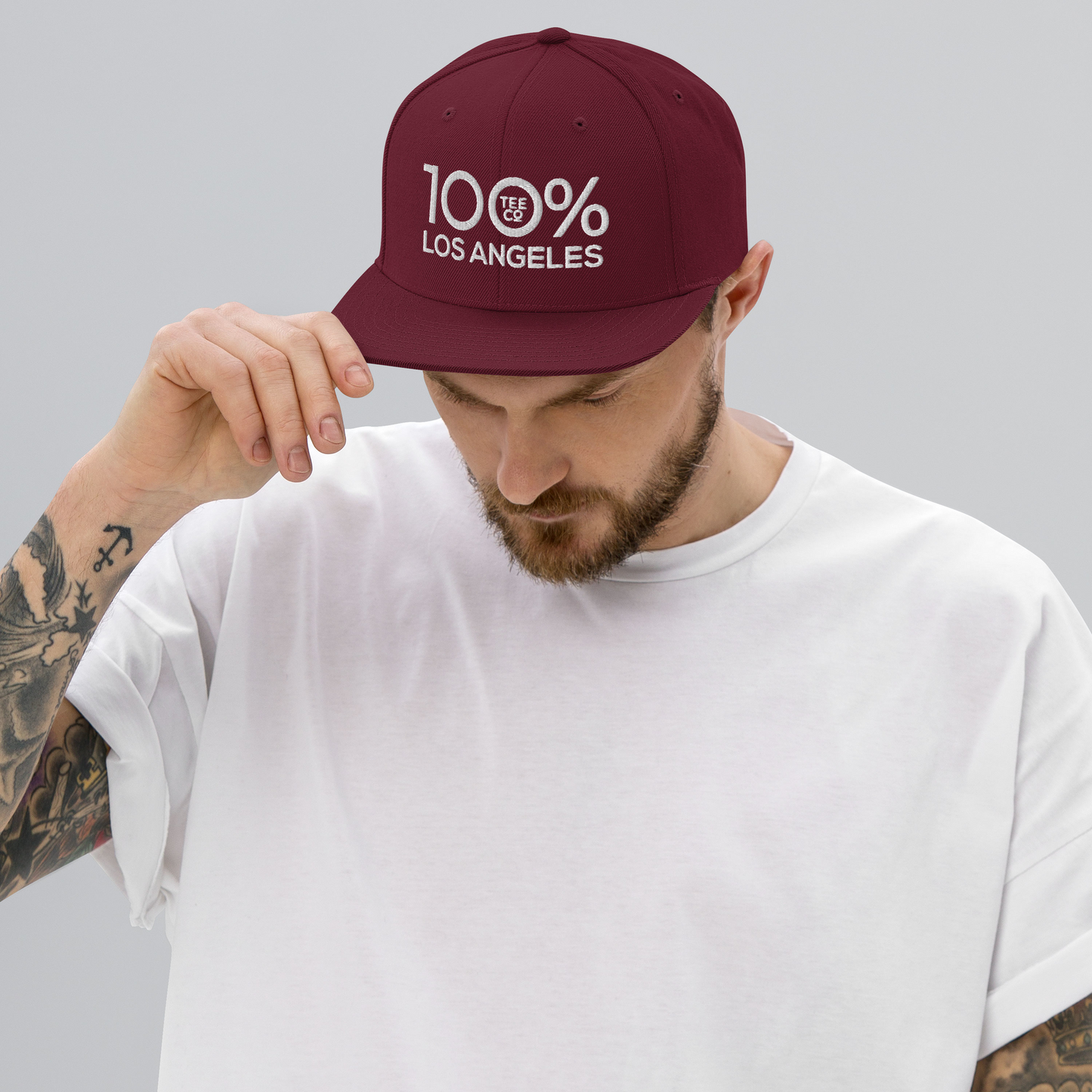 100% LOS ANGELES Snapback Baseball Hat - 100 Percent Tee Company