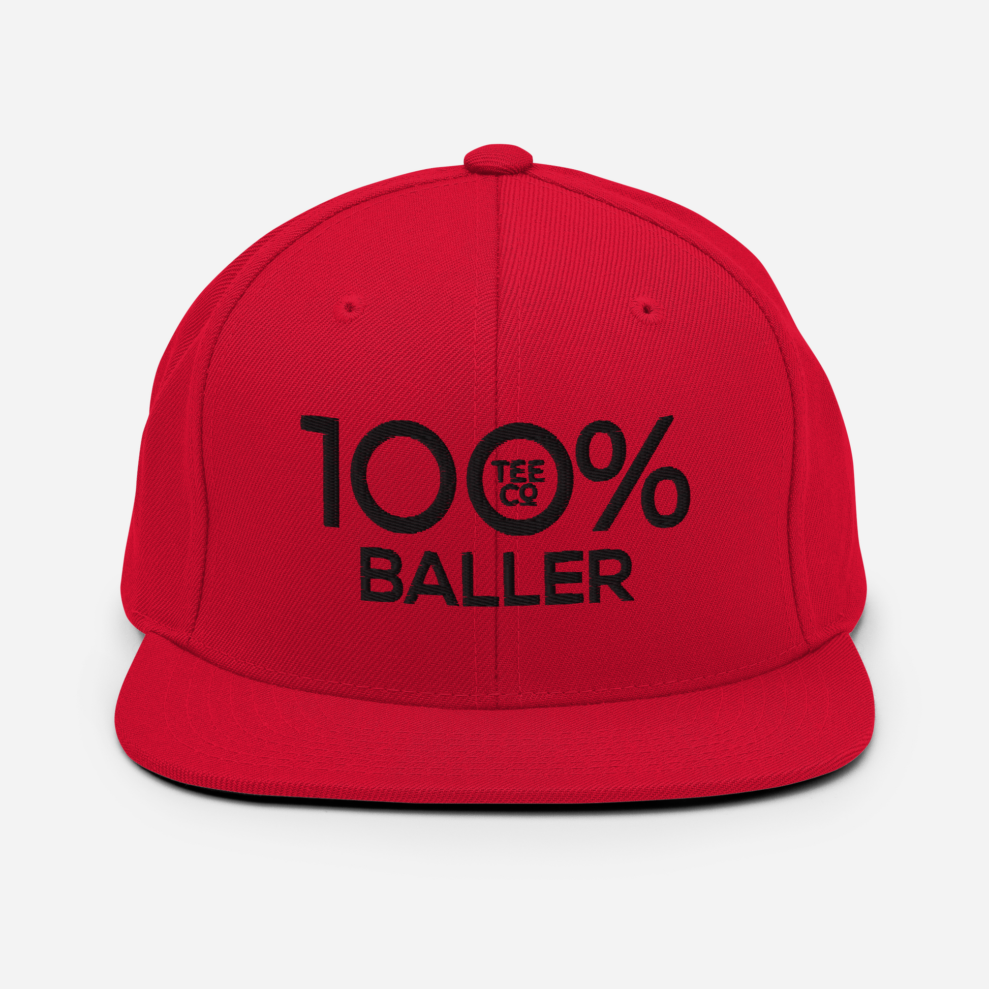 100% BALLER Snapback Baseball Hat - 100 Percent Tee Company