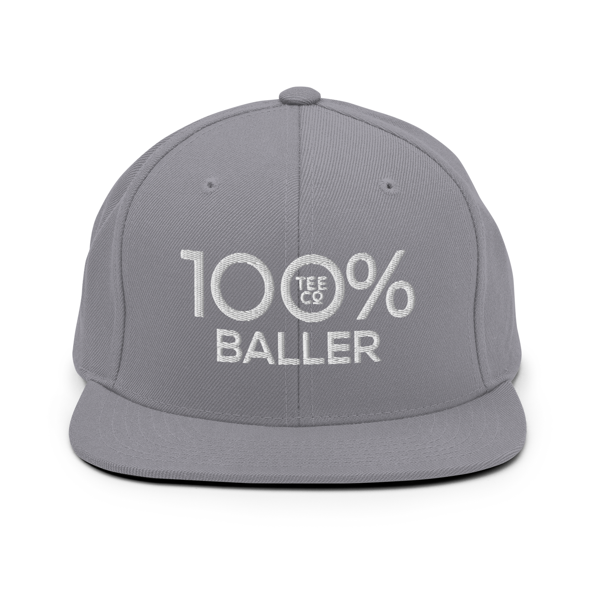 100% BALLER Snapback Baseball Hat - 100 Percent Tee Company