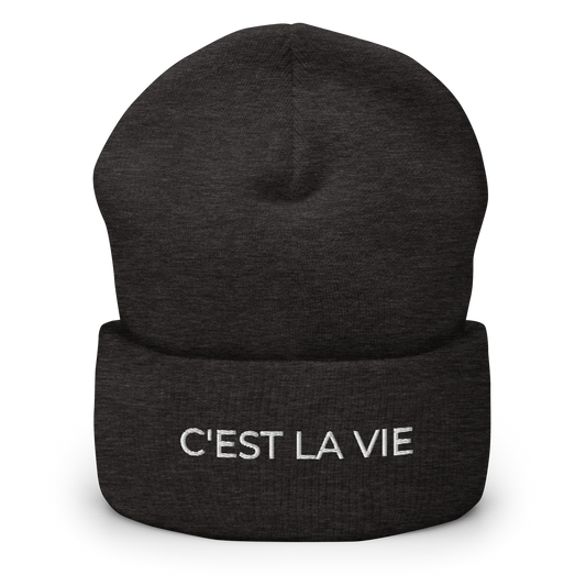 C'EST LA VIE Cuffed Beanie