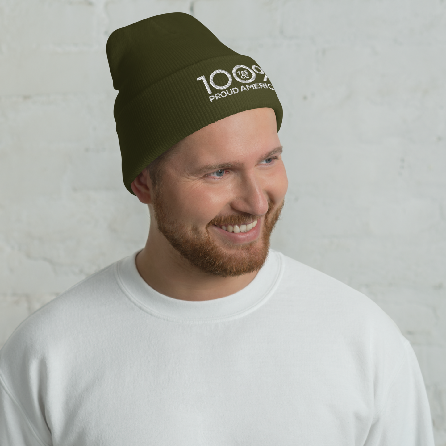 100% PROUD AMERICAN Cuffed Beanie