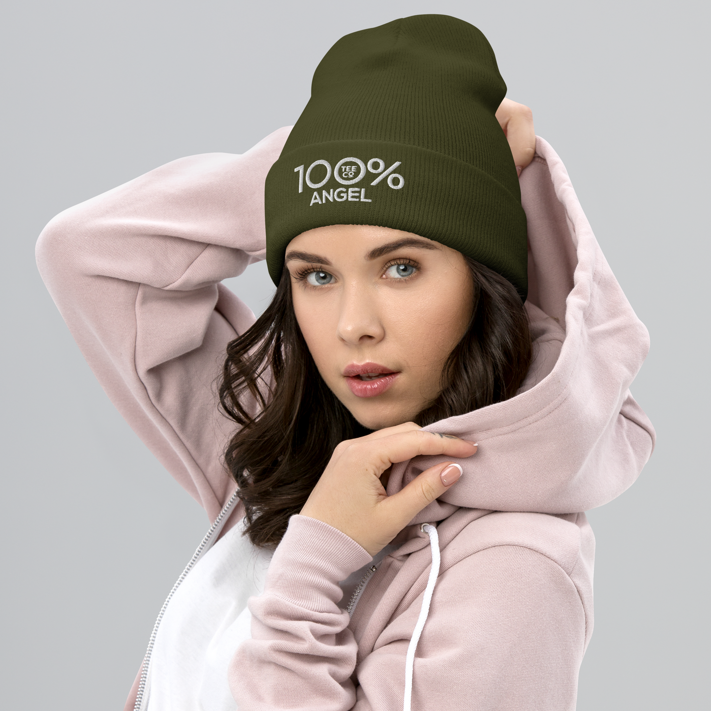 100% ANGEL Cuffed Beanie - 100 Percent Tee Company