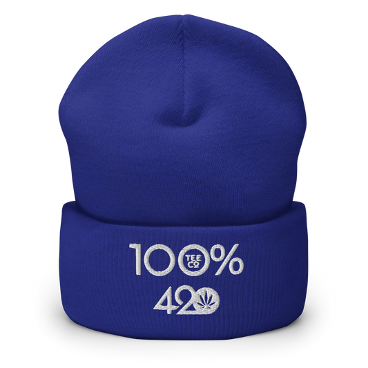 100% 420 Cuffed Beanie - 100 Percent Tee Company