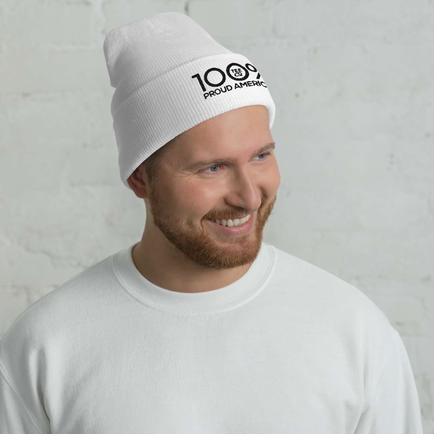 100% PROUD AMERICAN Cuffed Beanie