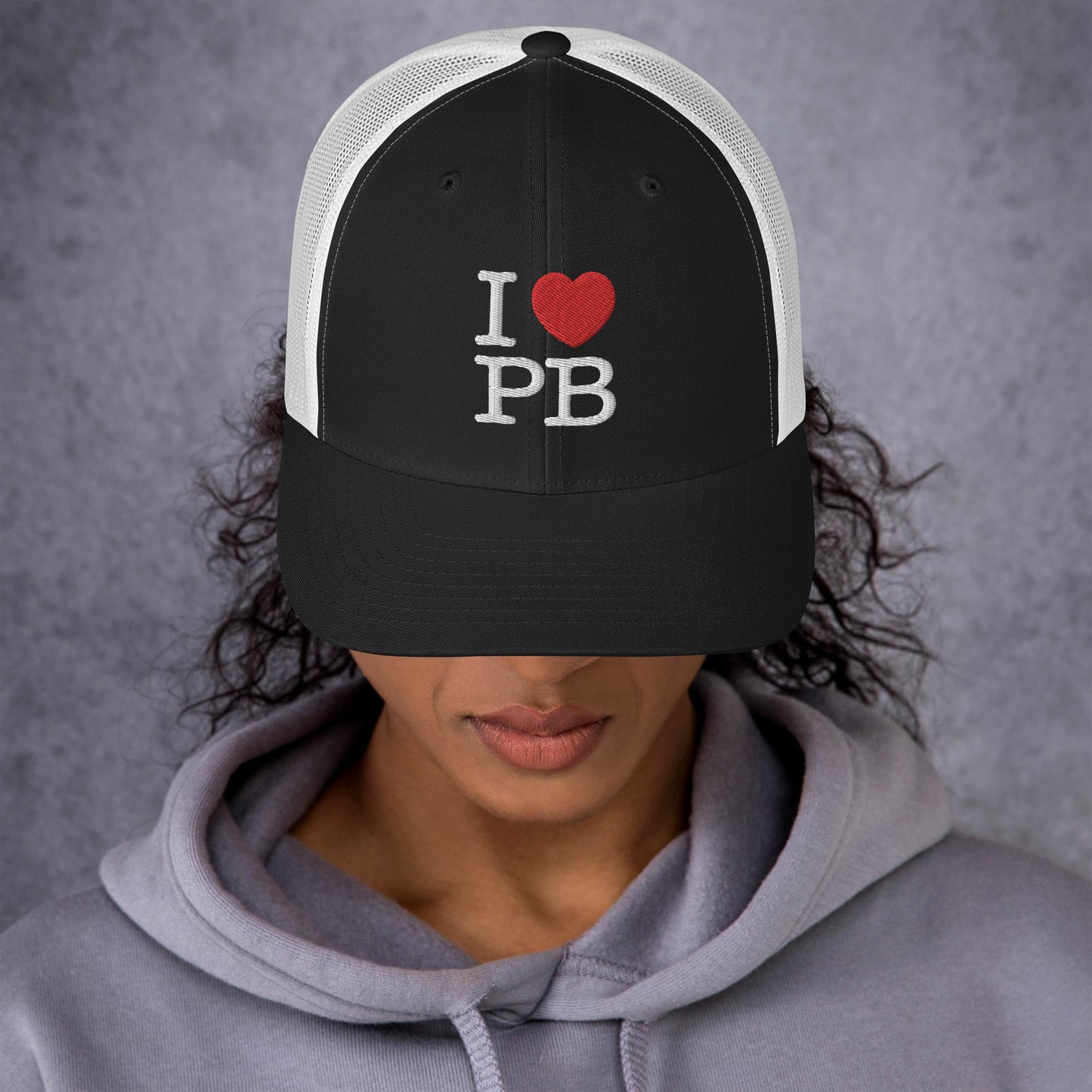 I Love PB (Pickleball) Trucker Cap