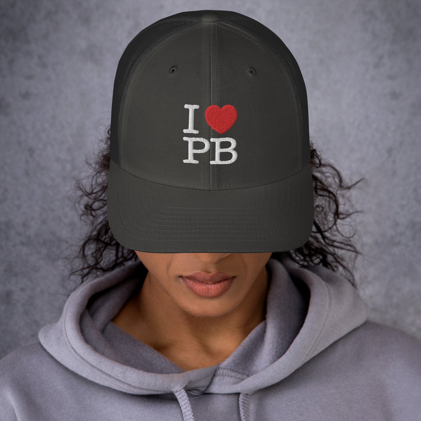 I Love PB (Pickleball) Trucker Cap