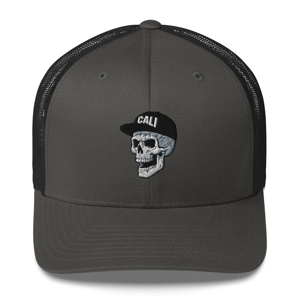 CALI SKULL dark gray Trucker Hat