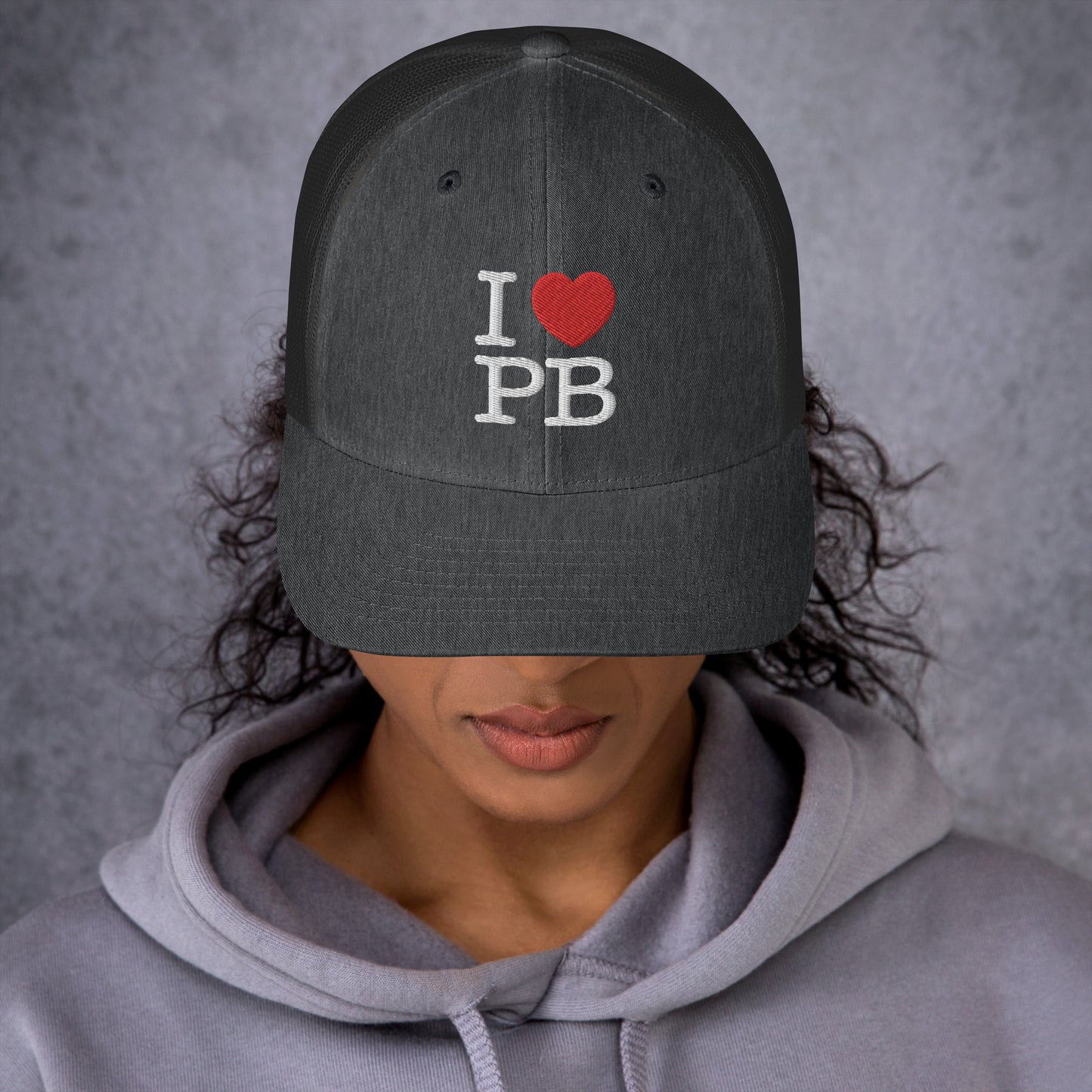 I Love PB (Pickleball) Trucker Cap