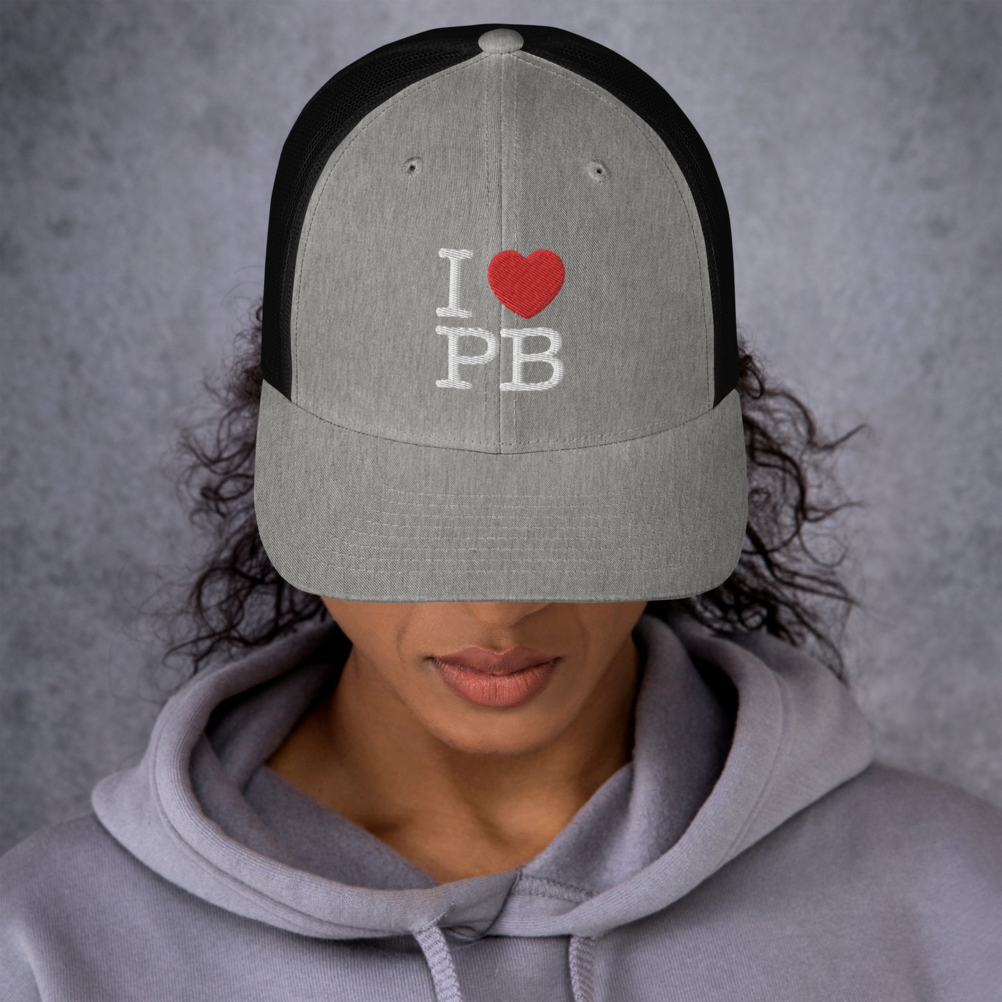 I Love PB (Pickleball) Trucker Cap