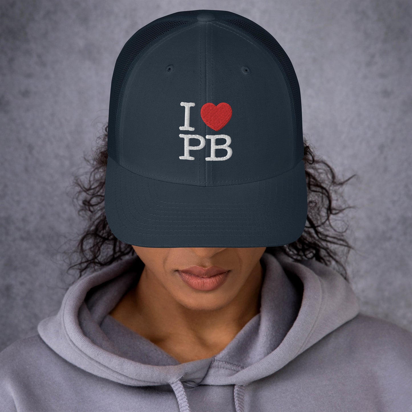 I Love PB (Pickleball) Trucker Cap