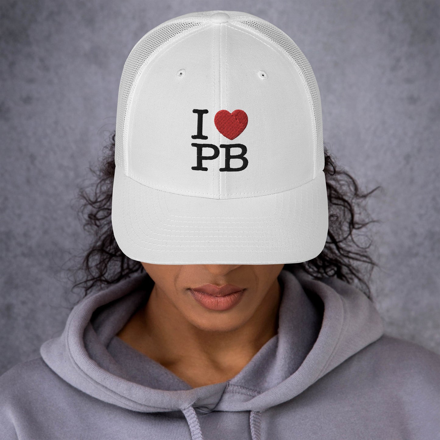 I Love PB (Pickleball) Trucker Cap