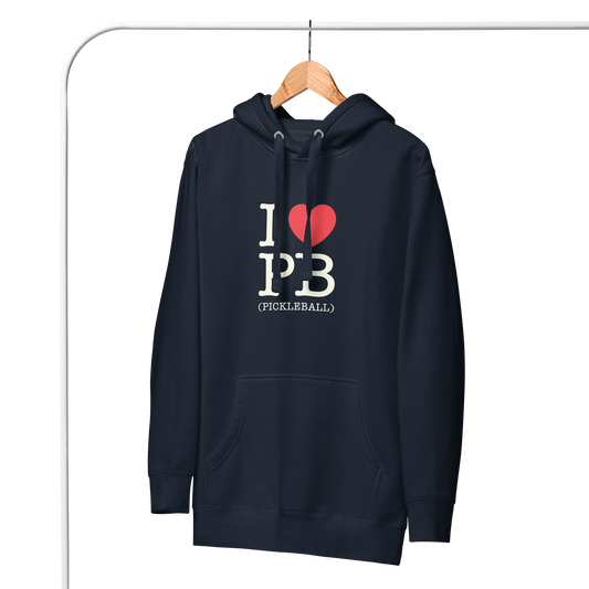 I Love PB (Pickleball ) Unisex Hoodie