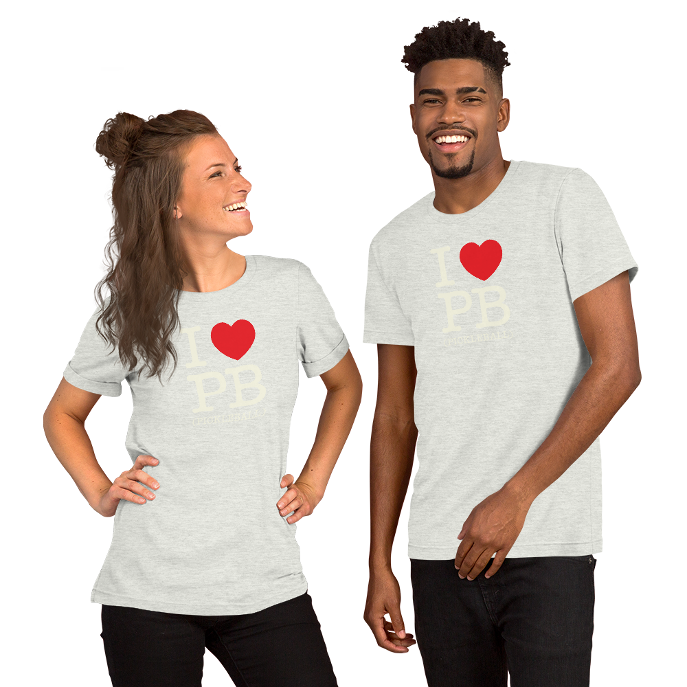 I Love PB (Pickleball) Unisex Tee Shirt
