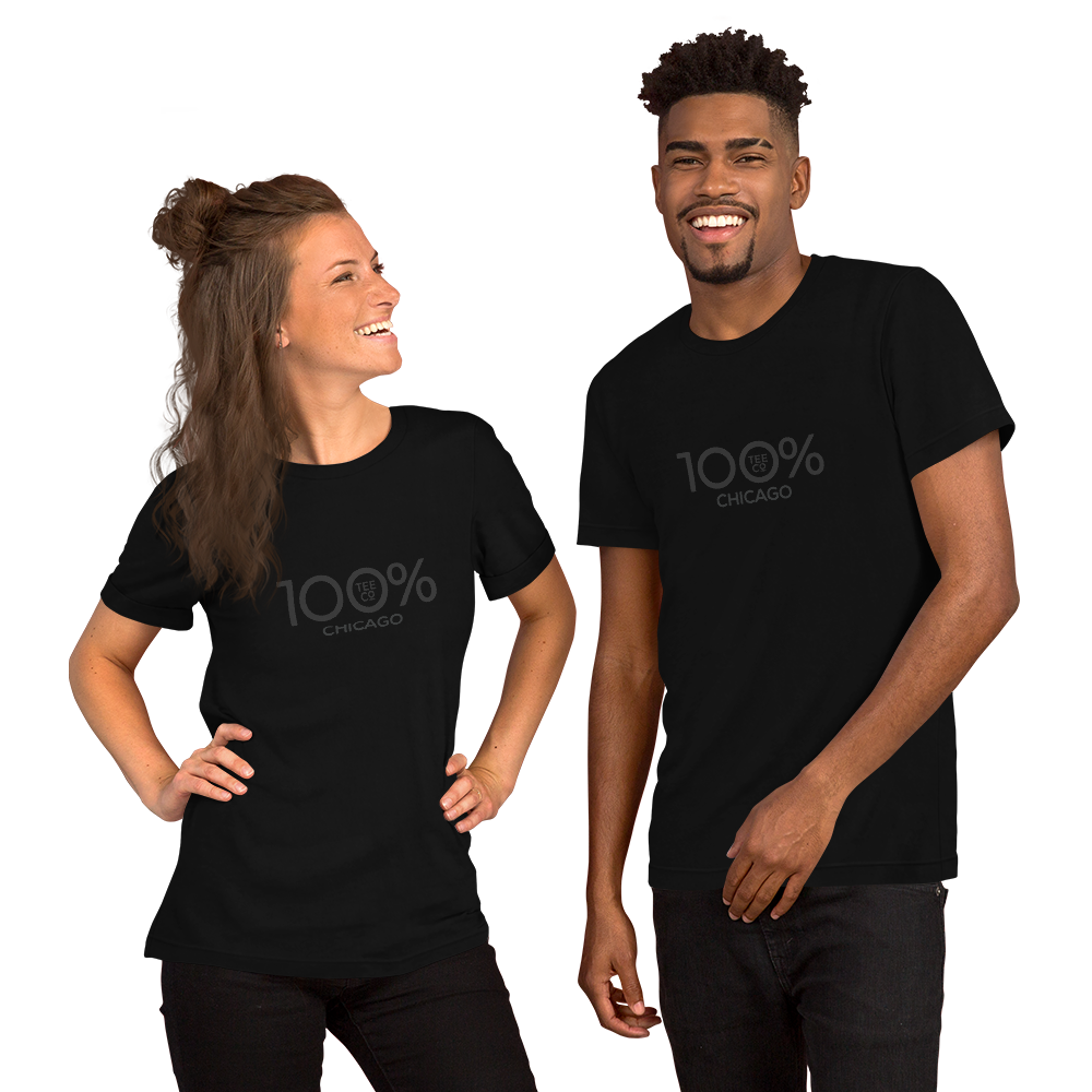 100% CHICAGO Short-Sleeve Unisex Tee - 100 Percent Tee Company