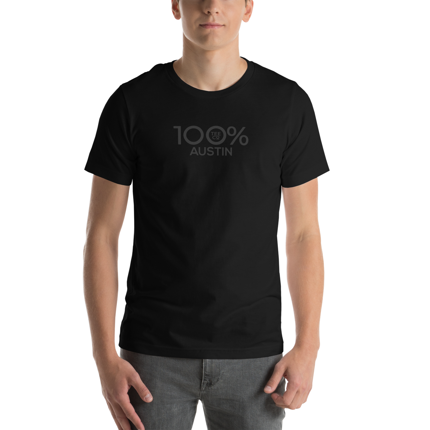 100% AUSTIN Short-Sleeve Unisex Tee - 100 Percent Tee Company