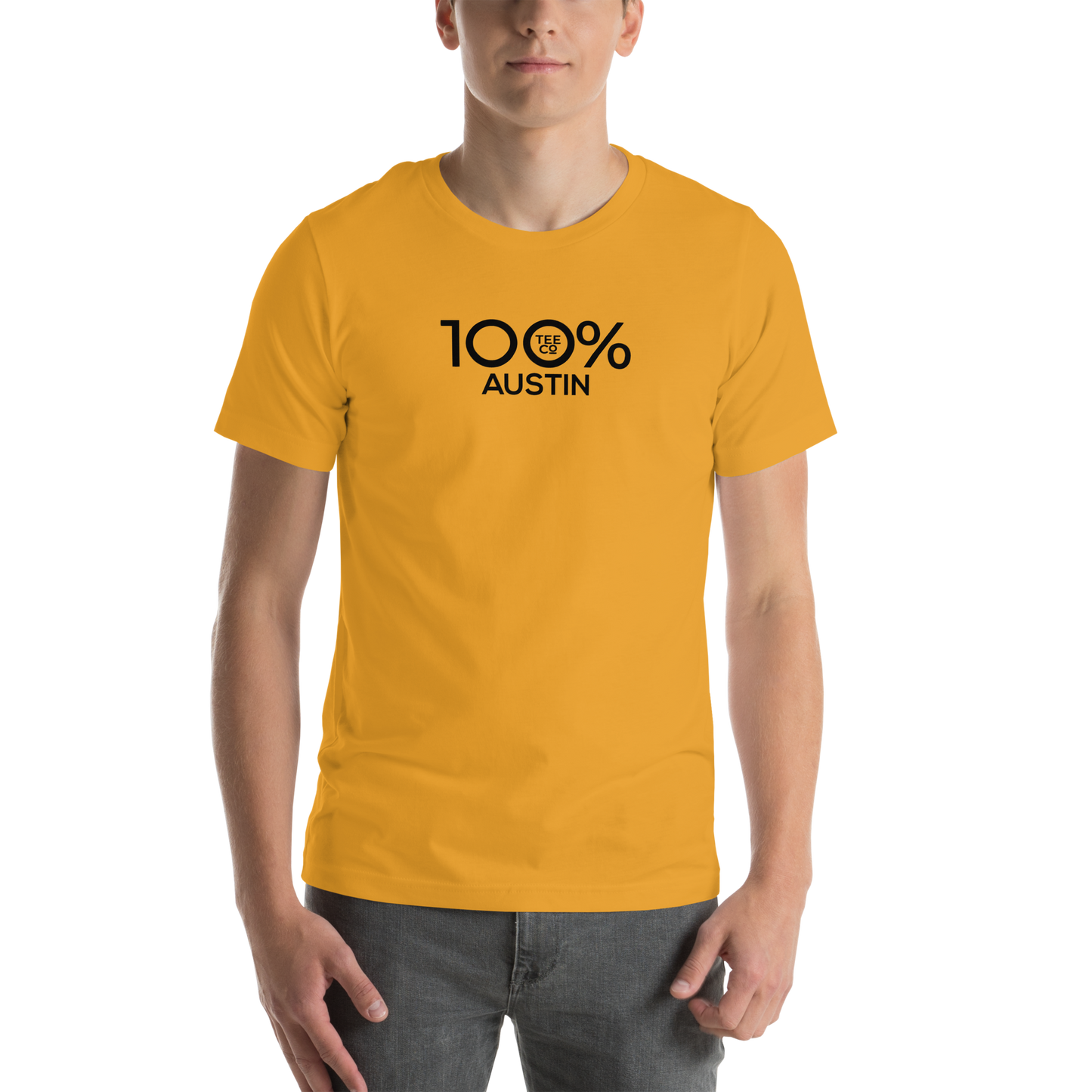 100% AUSTIN Short-Sleeve Unisex Tee - 100 Percent Tee Company