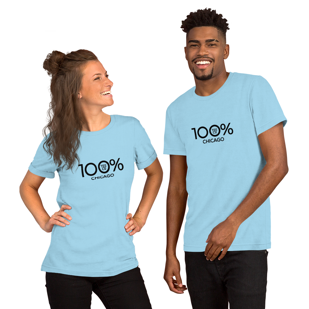 100% CHICAGO Short-Sleeve Unisex Tee - 100 Percent Tee Company