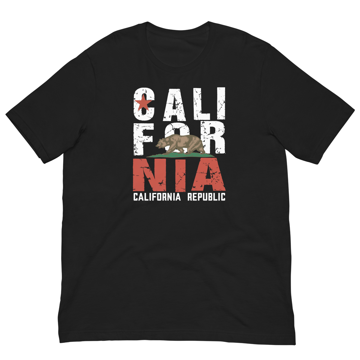 Jungen T-Shirt 'Republic Of California' – Blaues Basic-Shirt Mit Retro-Print
