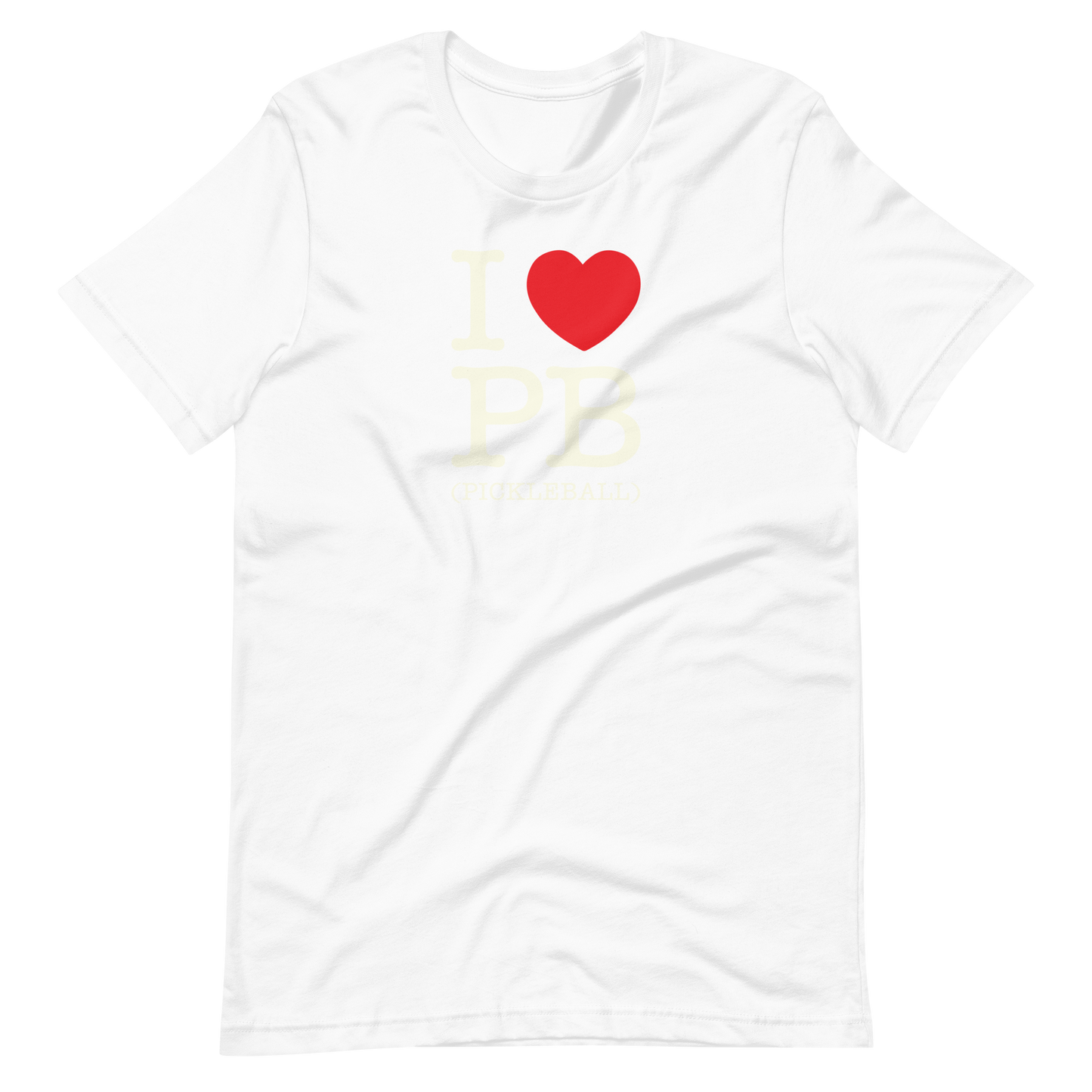 I Love PB (Pickleball) Unisex Tee Shirt