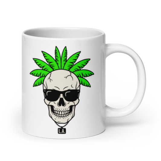 L.A. PALM SKULL white Jumbo Mug