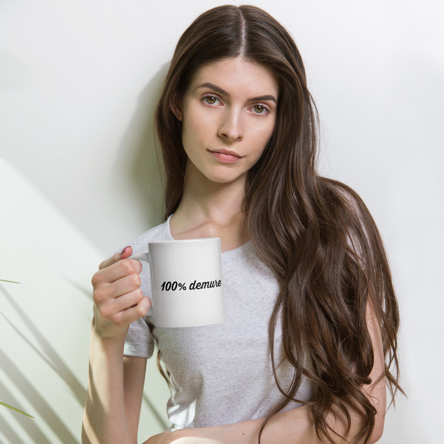 100% demure White Glossy Mug