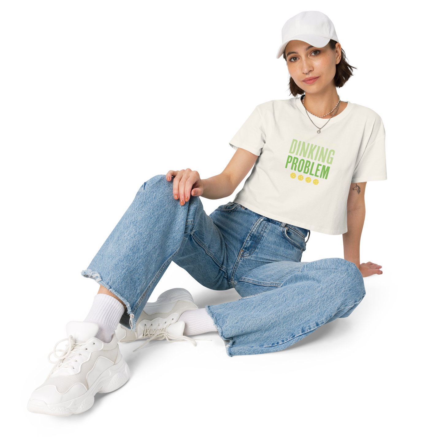 I Might Have a Dinking Problem (Pickleball) Women’s Crop Top