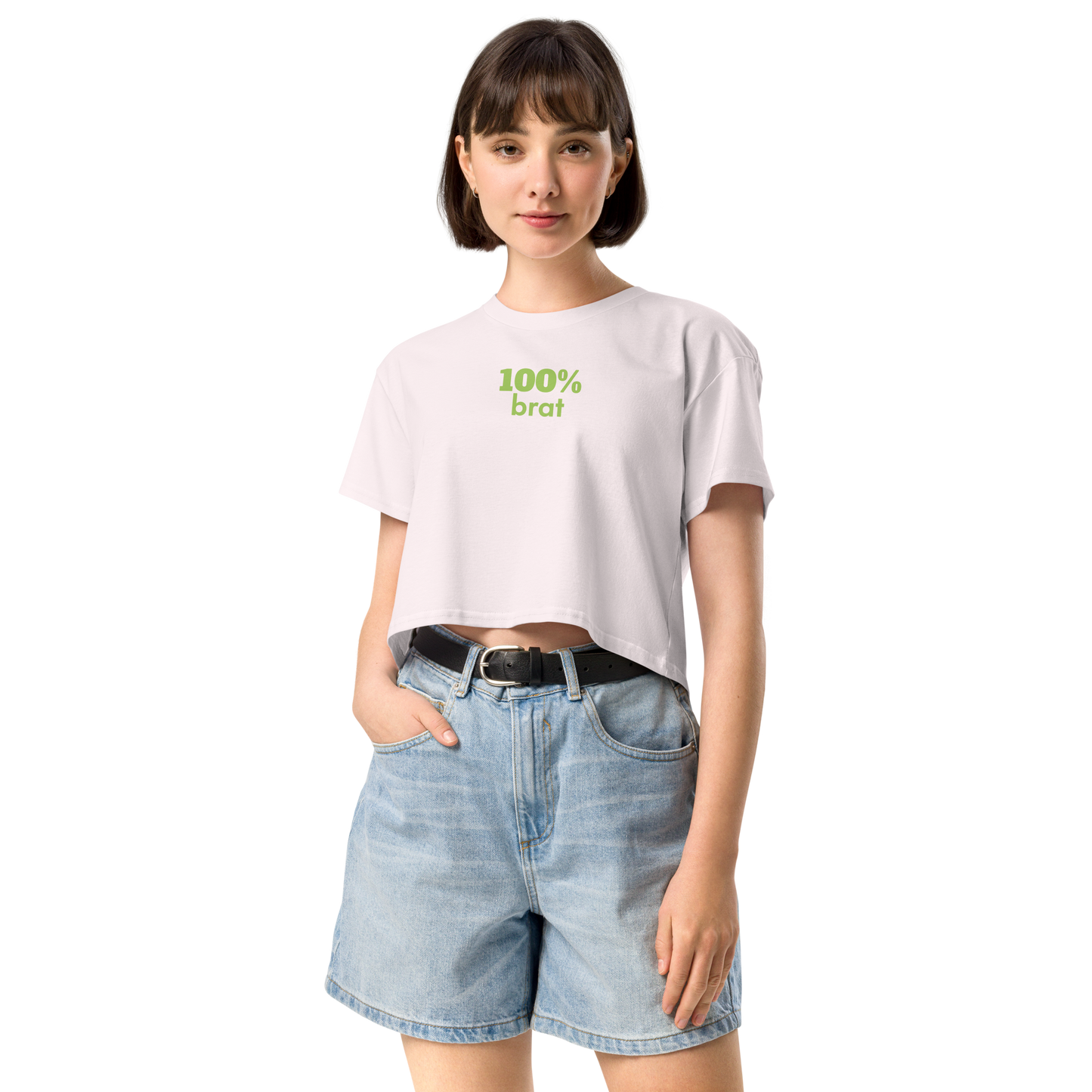 100% brat Women’s Crop Tee