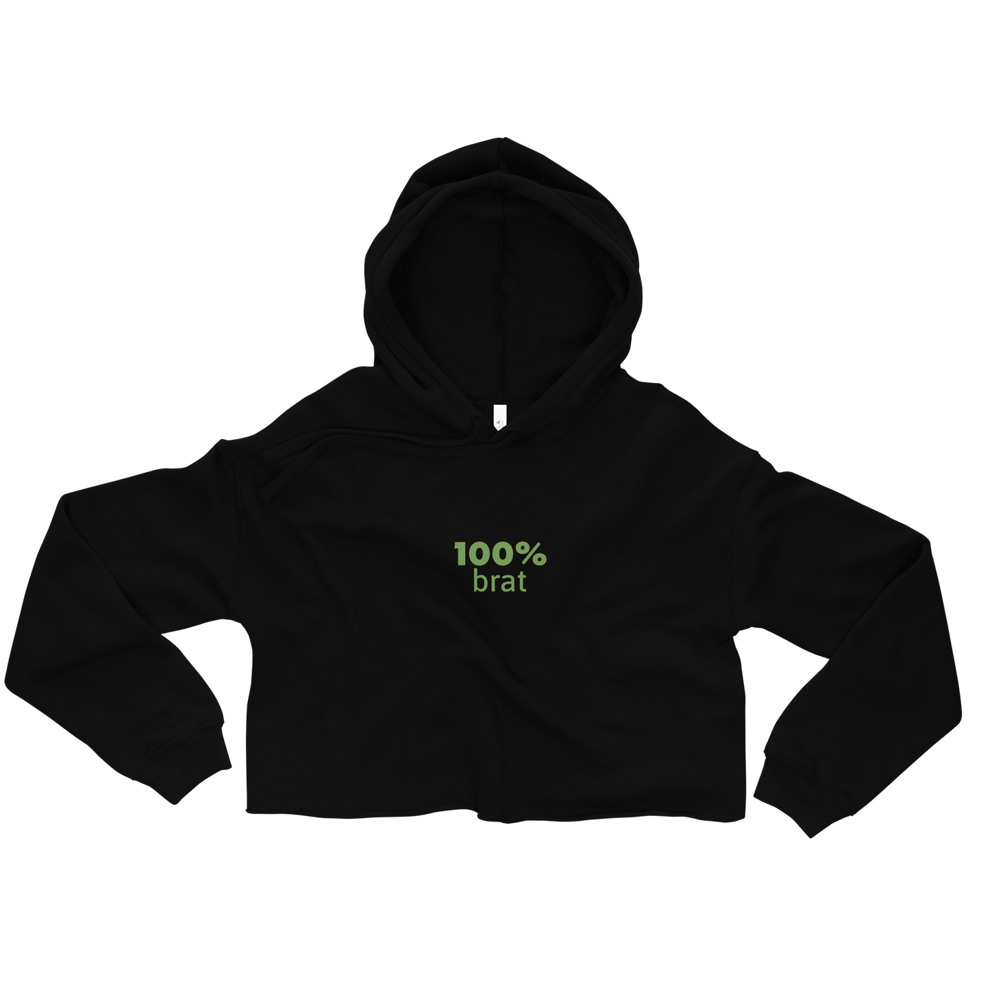 100% brat Crop Hoodie