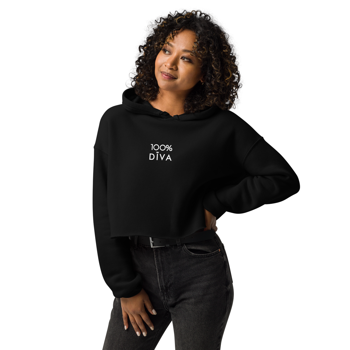 100% Diva Crop Hoodie