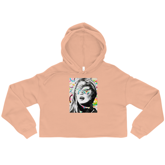 MALTZY BRIDGETTE SPRAY & SWIRLS Crop Hoodie