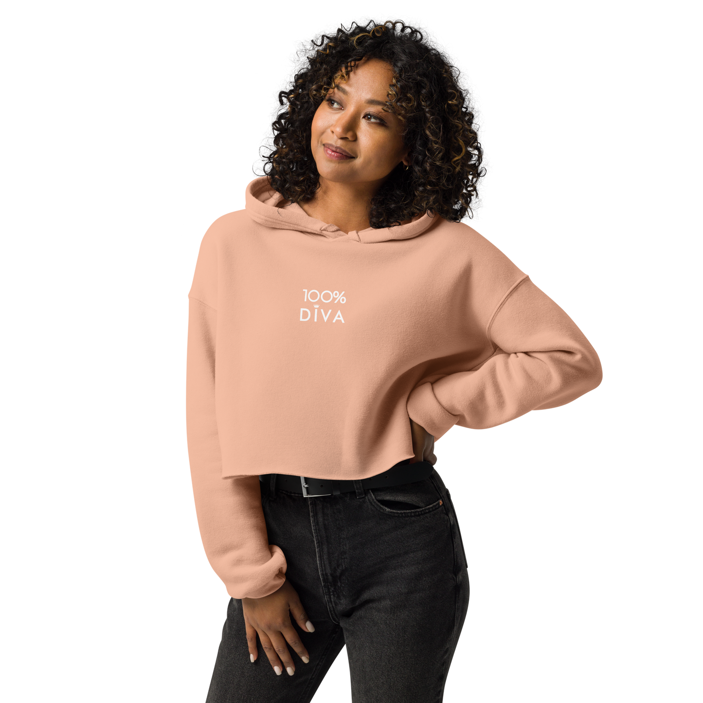 100% Diva Crop Hoodie