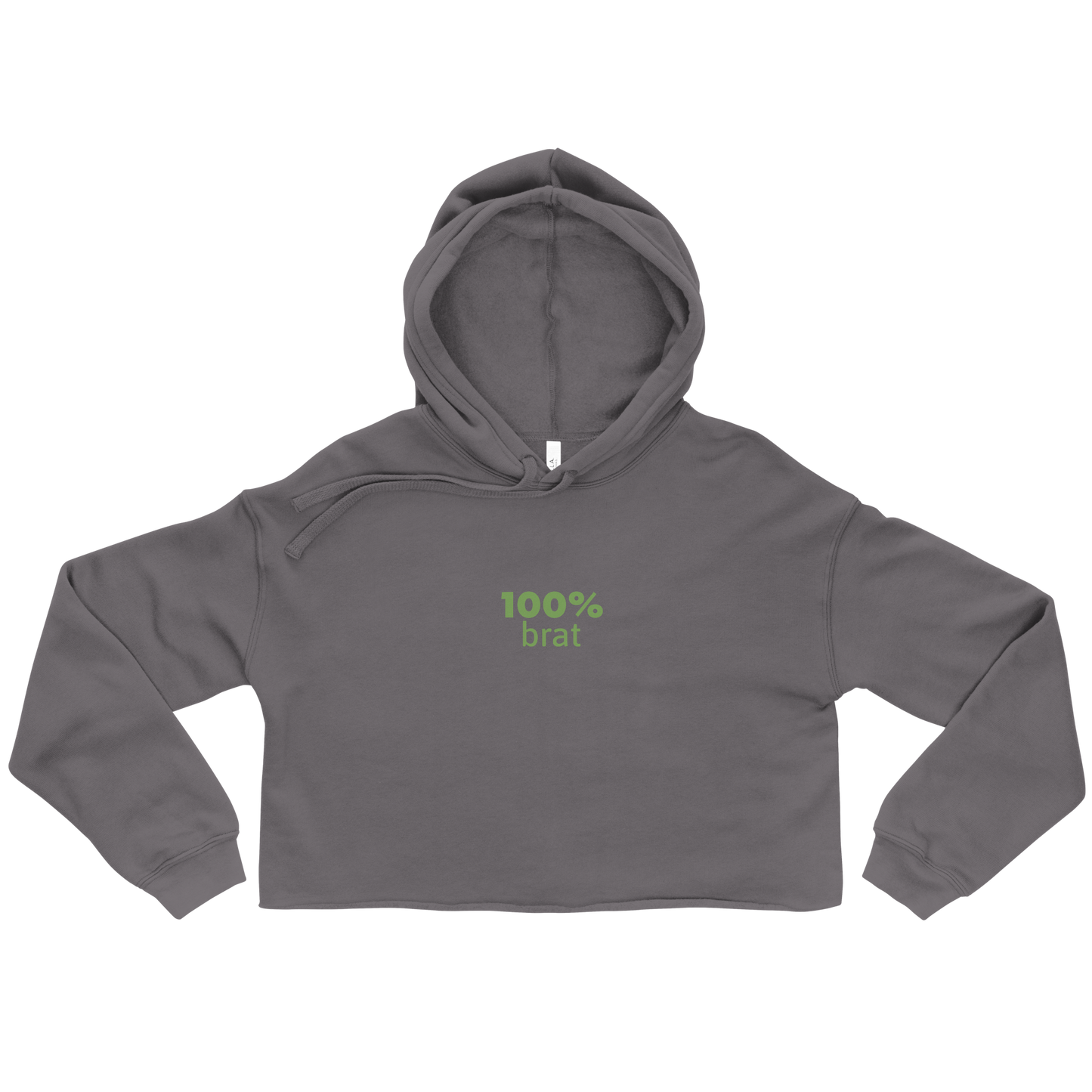 100% brat Crop Hoodie