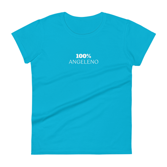 100% ANGELENO Women's Fitted Tee - 100 Percent Tee Company