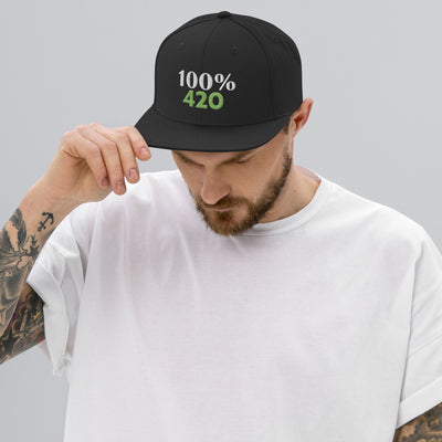 100% 420 Snapback Hat - 100 Percent Tee Company