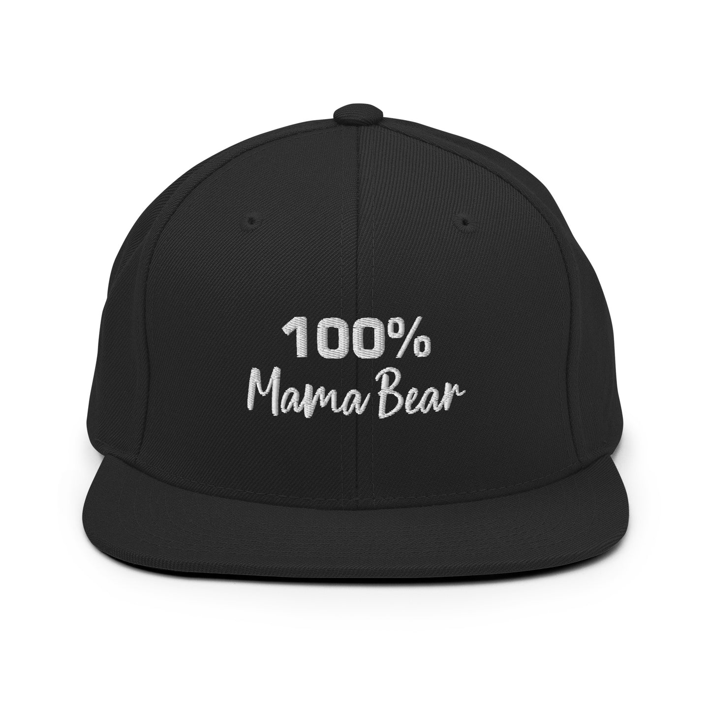 100% Mama Bear Snapback Baseball Hat