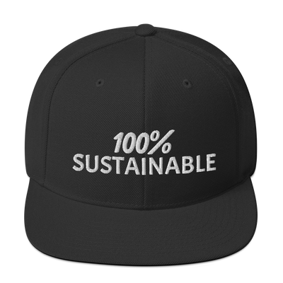 100% SUSTAINABLE Snapback Baseball Hat