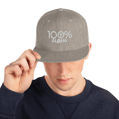 100% ALOHA Snapback Hat - 100 Percent Tee Company