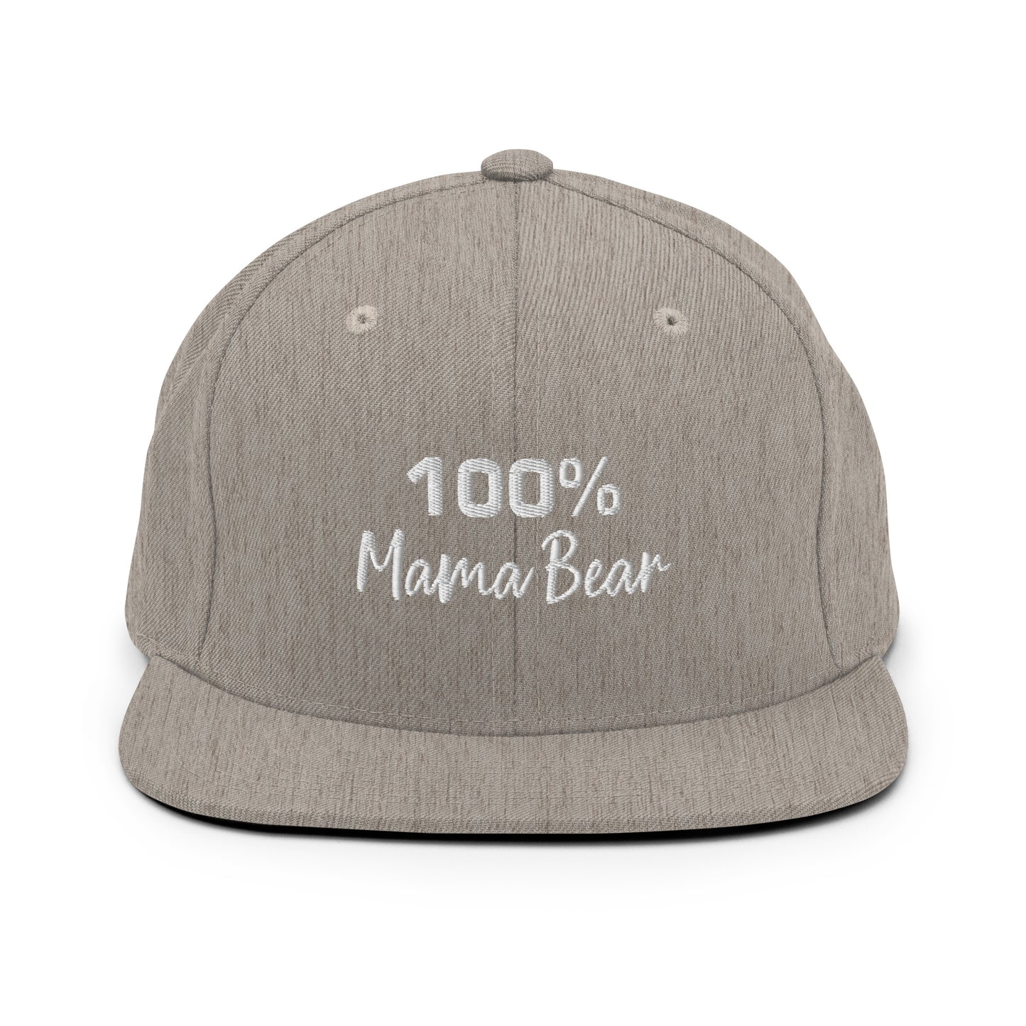 100% Mama Bear Snapback Baseball Hat
