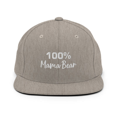 100% Mama Bear Snapback Baseball Hat