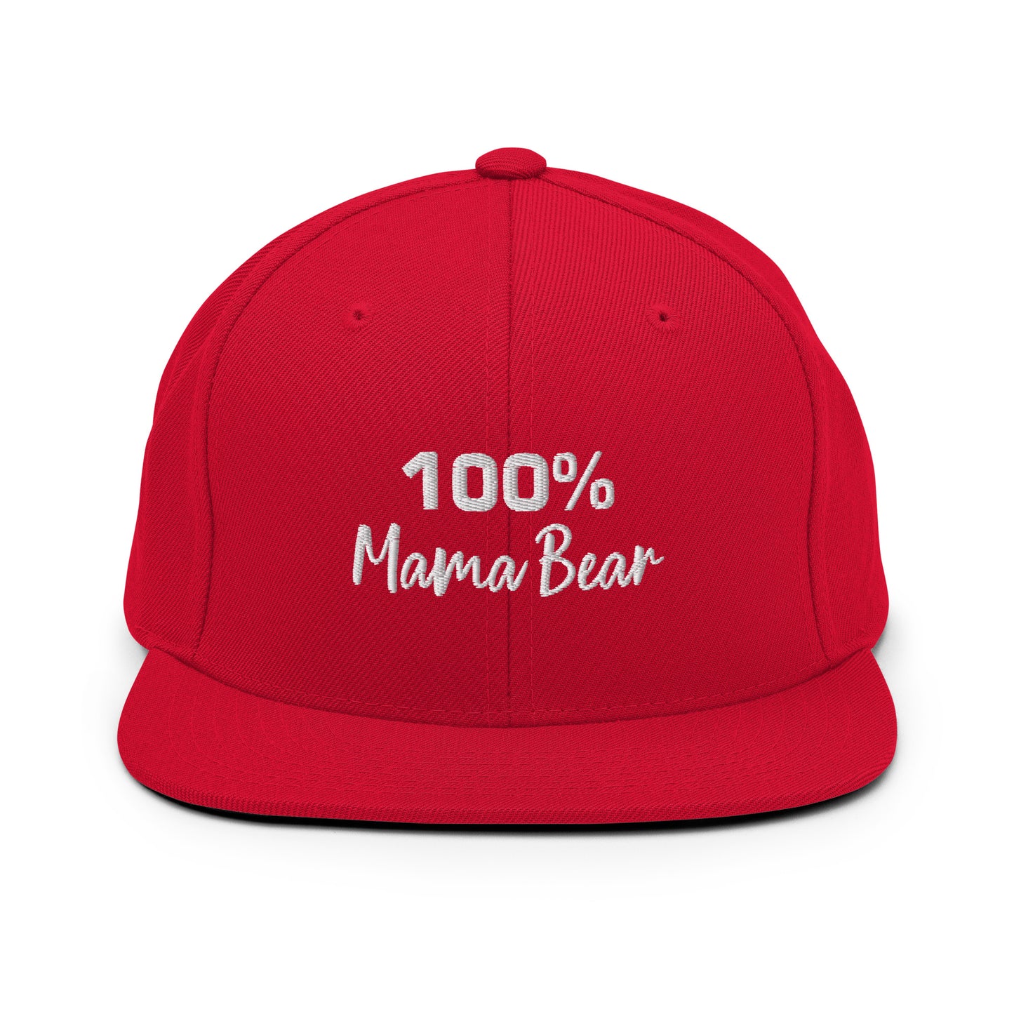 100% Mama Bear Snapback Baseball Hat