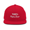 100% Mama Bear Snapback Baseball Hat