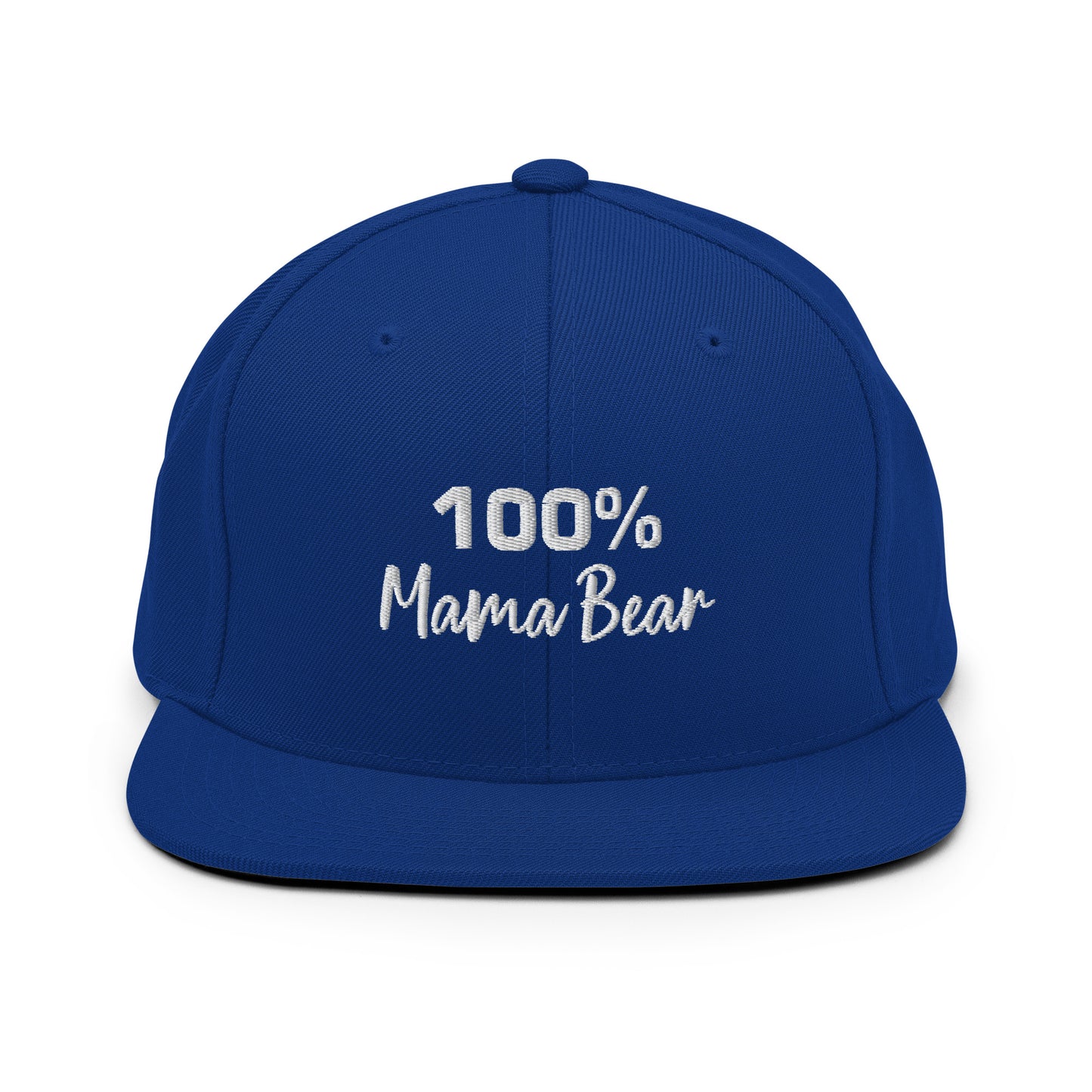 100% Mama Bear Snapback Baseball Hat