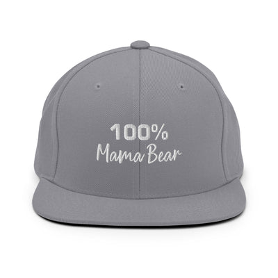 100% Mama Bear Snapback Baseball Hat