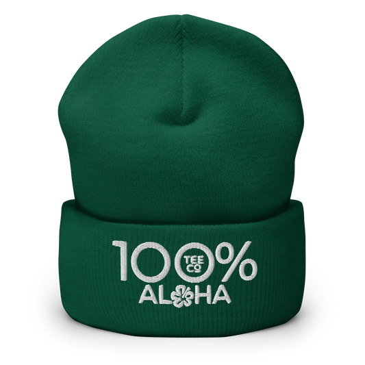 100% ALOHA Cuffed Beanie - 100 Percent Tee Company