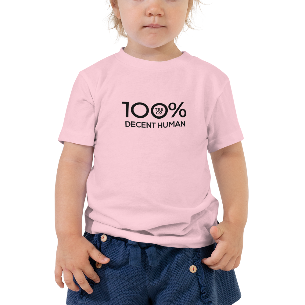 100% DECENT HUMAN Toddler Short Sleeve Tee - 100 Percent Tee Company