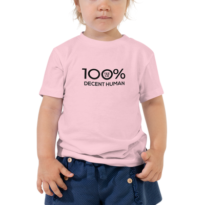 100% DECENT HUMAN Toddler Short Sleeve Tee - 100 Percent Tee Company
