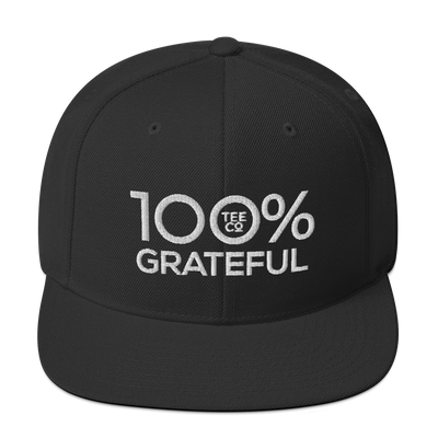 100% GRATEFUL Snapback Hat - 100 Percent Tee Company