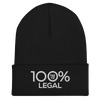 100% LEGAL Cuffed Beanie - 100 Percent Tee Company