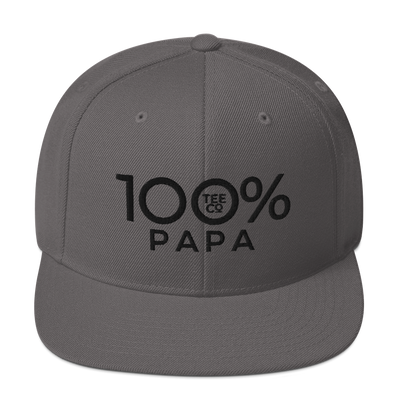 100% PAPA Snapback Hat - 100 Percent Tee Company